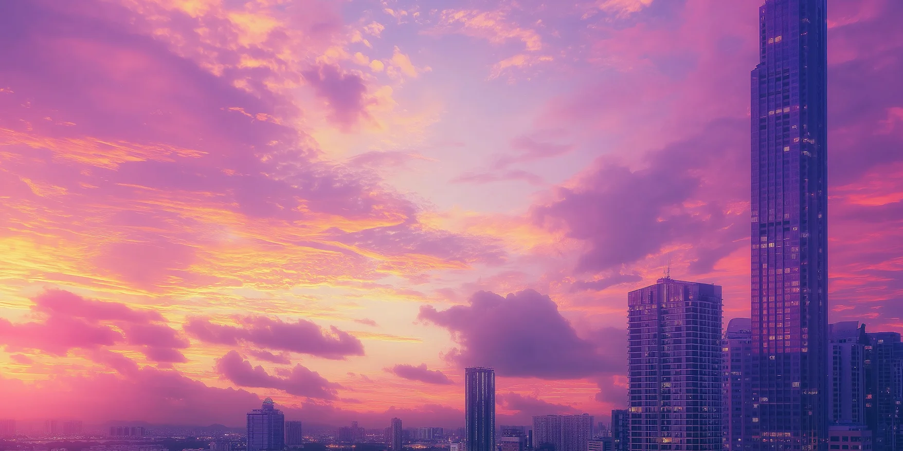 Deep House Thailand — sunset over the skyline